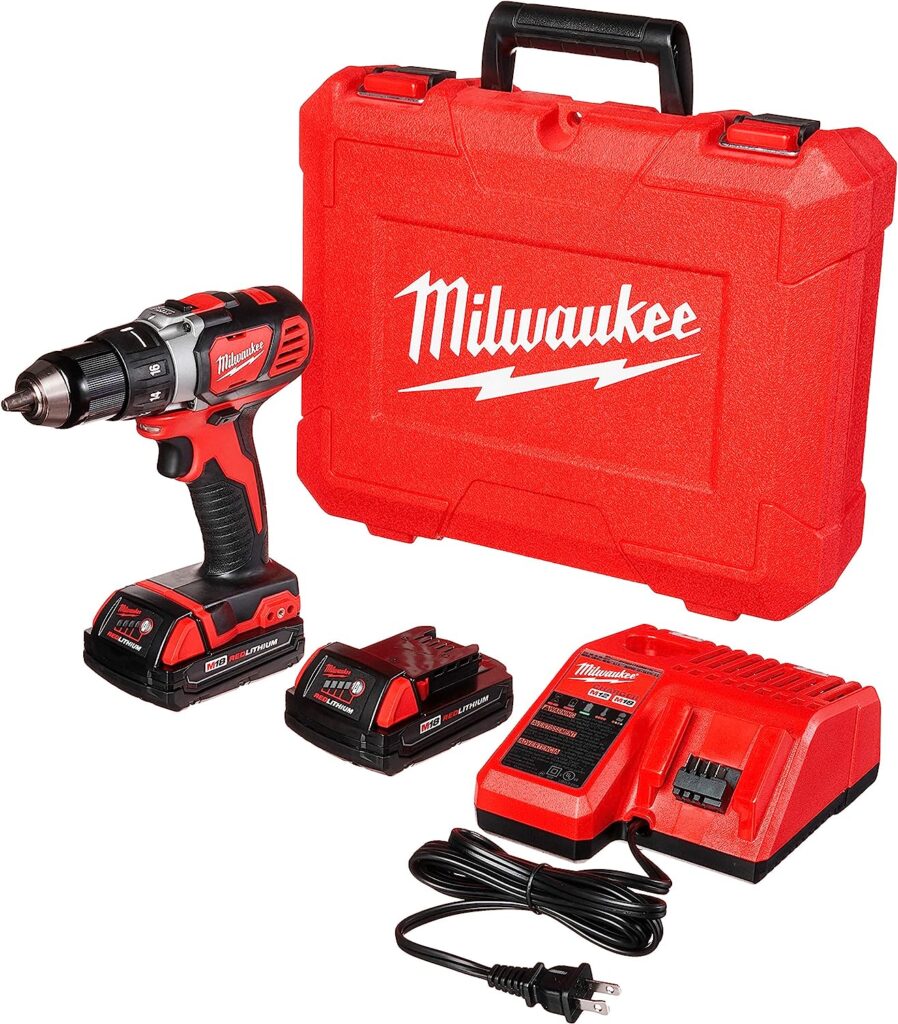 Milwaukee 2606-22CT M18 Cordless Drill/Driver Kit, 18 V, Red