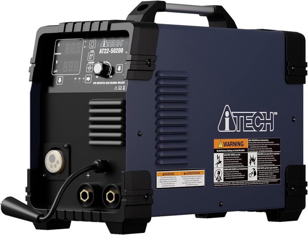A-ITECH Multiprocess Welder 200Amp 4 in 1 Combo MIG/Flux/Lift-TIG/Stick Welding Machine with 110V/220V Dual Voltage